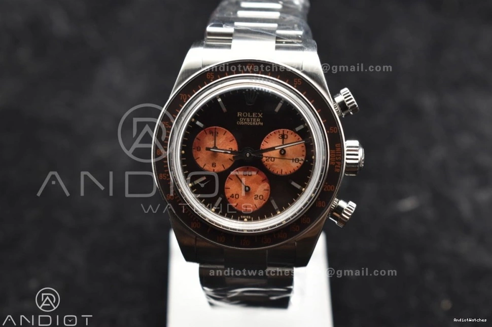 SS SS Daytona SmoothTexture Black 823 Edition Orange on Dial Best Bracelet A ADGF 1208